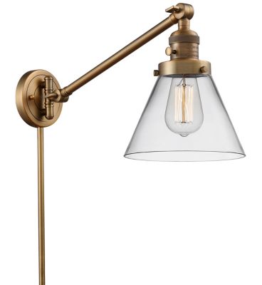 Zachary Glass Swing Arm Wall Sconce