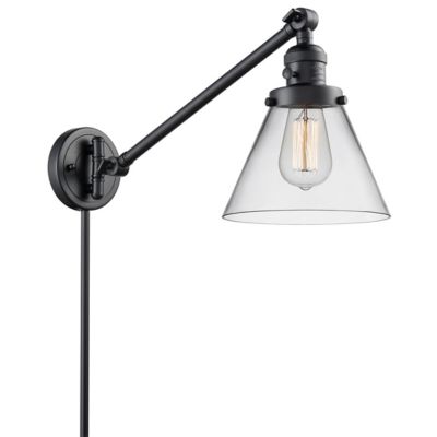 Zachary Glass Swing Arm Wall Sconce