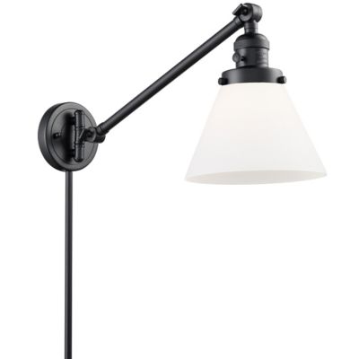 Zachary Glass Swing Arm Wall Sconce