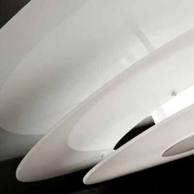 Shown in White finish, Detail view