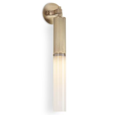 Flume Wall Sconce (Frosted Reeded|Satin Brass|Dry)-OPEN BOX