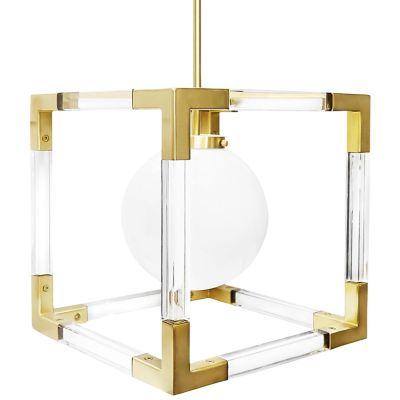Jacques Pendant (Brushed Brass&Clear Lucite)-OPEN BOX RETURN