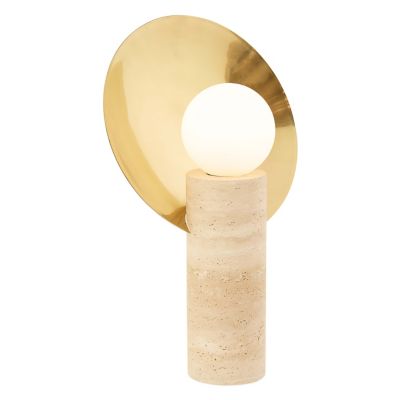 Halo Travertine Table Lamp