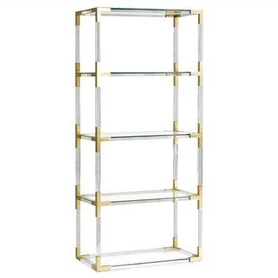 Jacques Etagere (Clear and Brass) - OPEN BOX