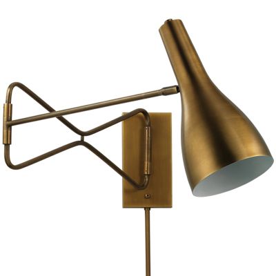 Lenz Swing Arm Wall Sconce (Antique Brass) - OPEN BOX RETURN