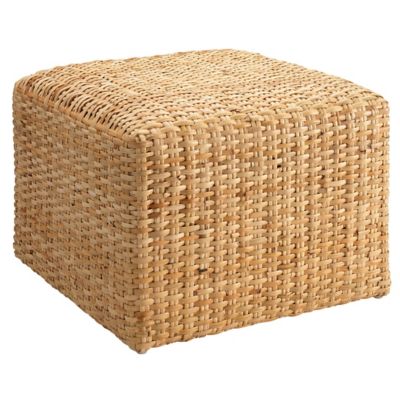 Natural Rattan Ottoman