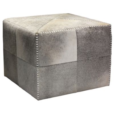 Hair on Hide Ottoman