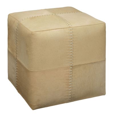 Hair on Hide Ottoman