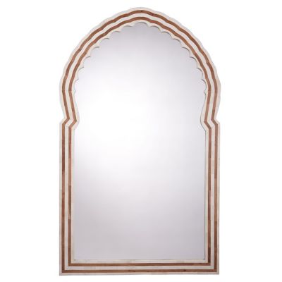 Bardot Large Bone and Wood Mirror