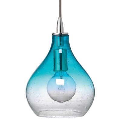 Small Curved Pendant Light (Aqua Gradient) - OPEN BOX RETURN