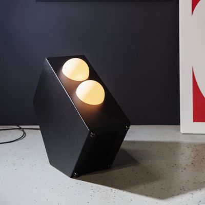 Shown in Black finish, in use, lit