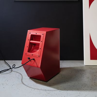 Shown in Red finish, in use, lit