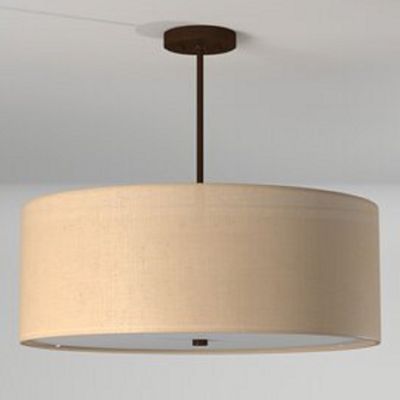 Shown in Dark Bronze finish, Cream Shade color, 24-inch size