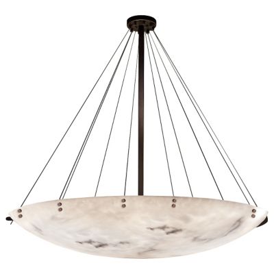 LumenAria Finials 72-Inch Round Bowl Pendant