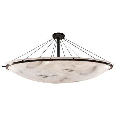 LumenAria 72-Inch Round Bowl w/ Ring Semi-Flushmount