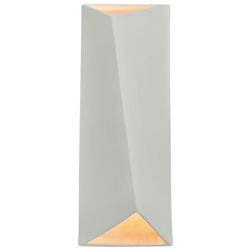 Ambiance Open Top & Bottom Sconce (White w/ Gold) - OPEN BOX
