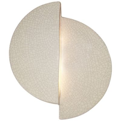 Ambiance Offset Circle Wall Sconce(White Crackle) - OPEN BOX