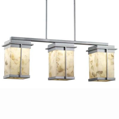 Alabaster Rocks! Pacific 3-Light LED Outdoor Linear Suspension