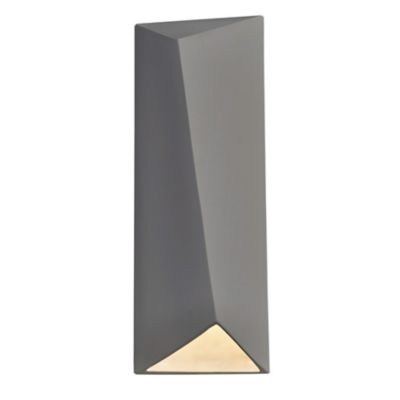 Ambiance Diagonal Rectangular LED Outdoor Wall Sconce - Closed Top