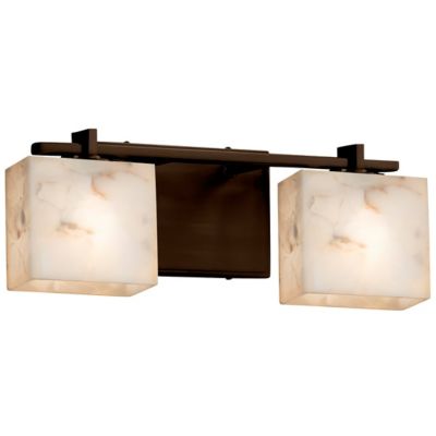 Alabaster Rocks! Era Vanity Light with Rectangle Shade
