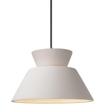 Radiance Trapezoid Pendant (Bisque/Nickel/LED) - OPEN BOX
