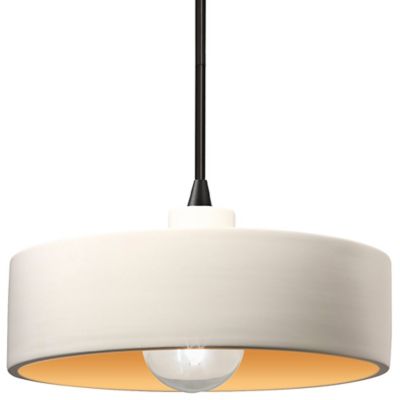 Radiance Dish Ceramic Drum Pendant