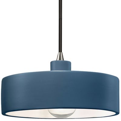 Radiance Dish Ceramic Drum Pendant