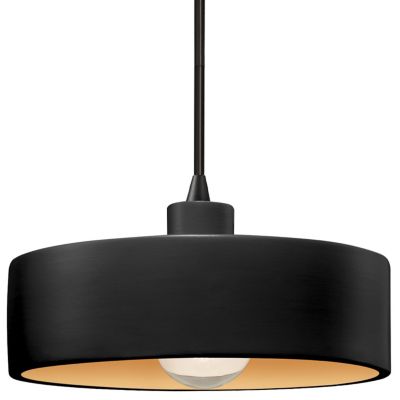 Radiance Dish Ceramic Drum Pendant