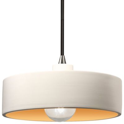 Radiance Dish Ceramic Drum Pendant