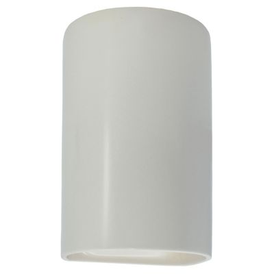 Ambiance Open Top&Bottom Wall Sconce (White|L|Std)-OPEN BOX