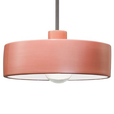 Radiance Dish Drum Pendant (Gloss Blush|Nickel) - OPEN BOX