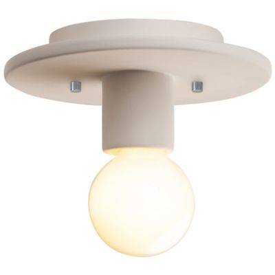 Stepped Discus Flushmount (Bisque) - OPEN BOX