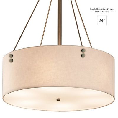 Textile Finials Pendant(Wht|Nickel|24"|Pair of Cyl)-OPEN BOX