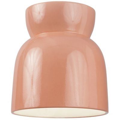 Hourglass Flushmount (Gloss Blush|Replaceable Bulb)-OPEN BOX