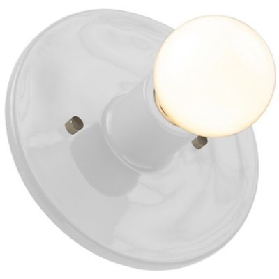 Discus Wall Sconce (Gloss White) - OPEN BOX