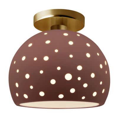 Perforated Globe LED Semi-Flushmount