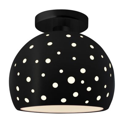Perforated Globe LED Semi-Flushmount