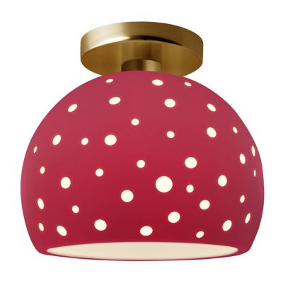 Perforated Globe LED Semi-Flushmount