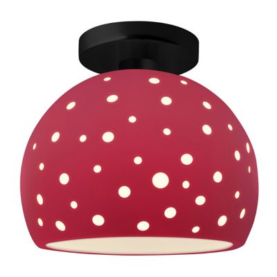 Perforated Globe LED Semi-Flushmount