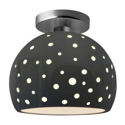 Perforated Globe LED Semi-Flushmount