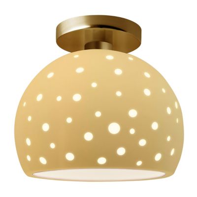 Perforated Globe LED Semi-Flushmount