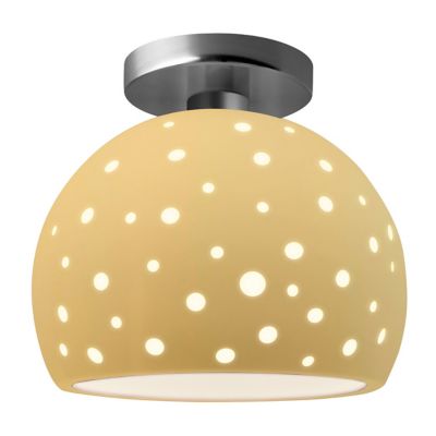 Perforated Globe LED Semi-Flushmount