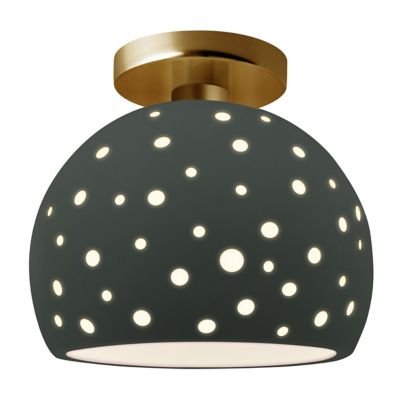 Perforated Globe LED Semi-Flushmount