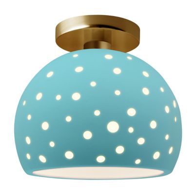 Perforated Globe LED Semi-Flushmount