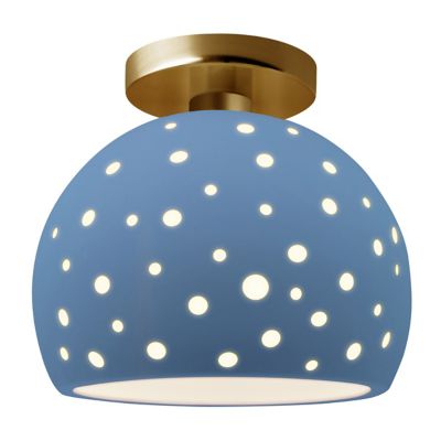 Perforated Globe LED Semi-Flushmount