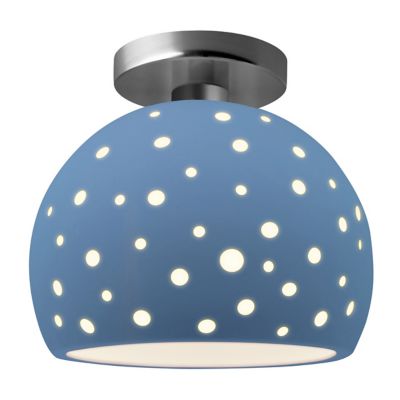 Perforated Globe LED Semi-Flushmount