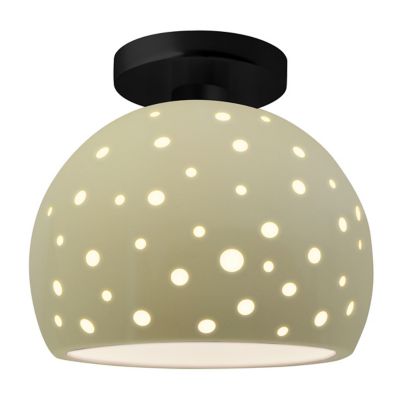 Perforated Globe LED Semi-Flushmount