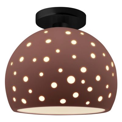 Perforated Globe LED Semi-Flushmount
