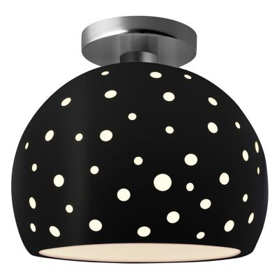 Perforated Globe LED Semi-Flushmount
