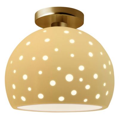 Perforated Globe LED Semi-Flushmount